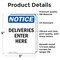 Signmission Deliveries Enter Here OSHA Notice Sign, Vinyl Decal, 3.5in W x 5in L, 2PK OS-2PACK-NS-D-35-V-10965 - alternate 6